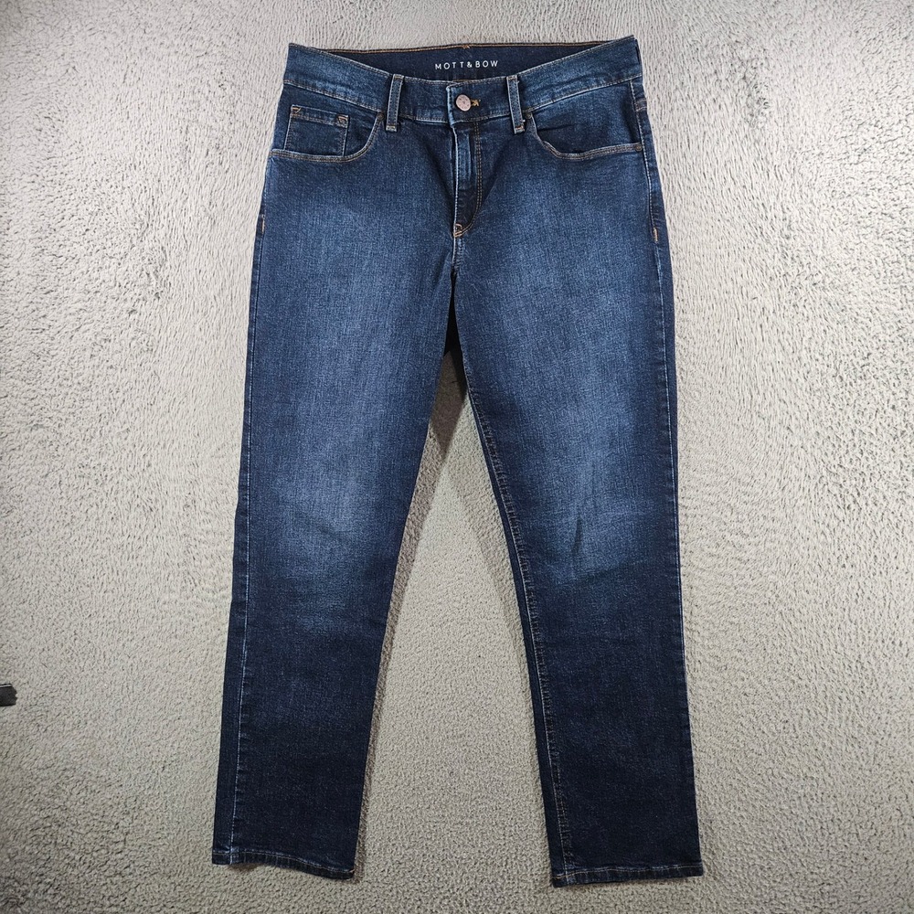 Mott & Bow Women Boyfriend Jeans Dark Wash Indigo Stretch Denim W28 L28